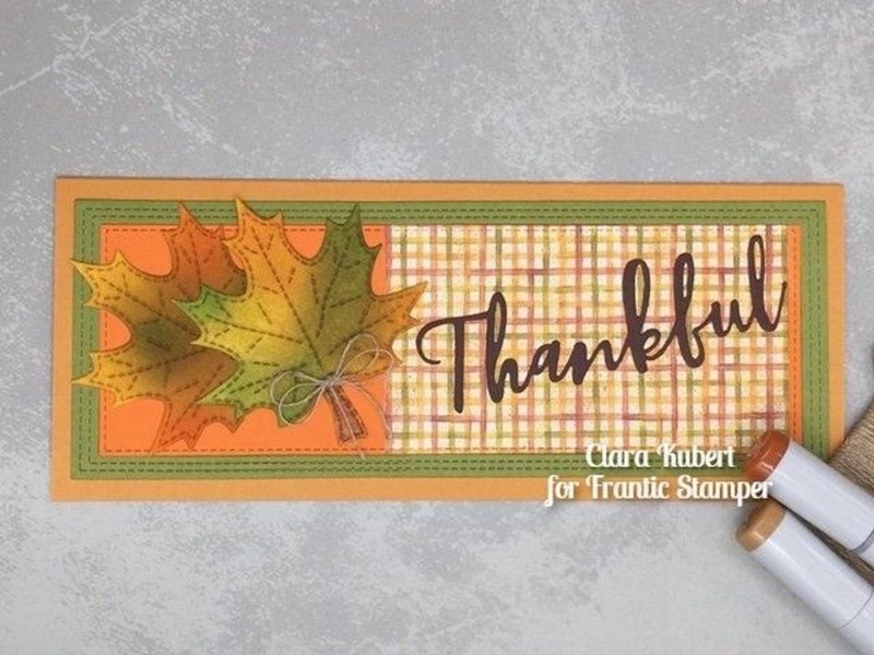 Frantic Stamper Precision Die - Stitched Fall Leaves