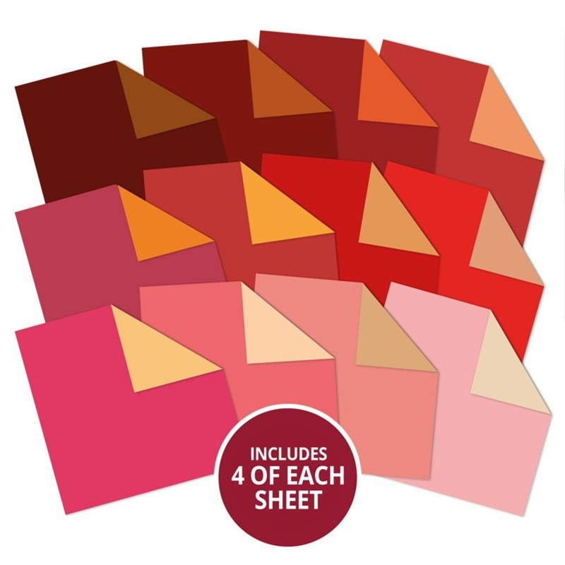 Duo Colour Paper Pad - Reds & Oranges