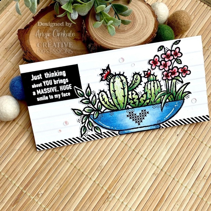 Woodware Clear Singles Happy Motivation 4 In X 6 In Stamp