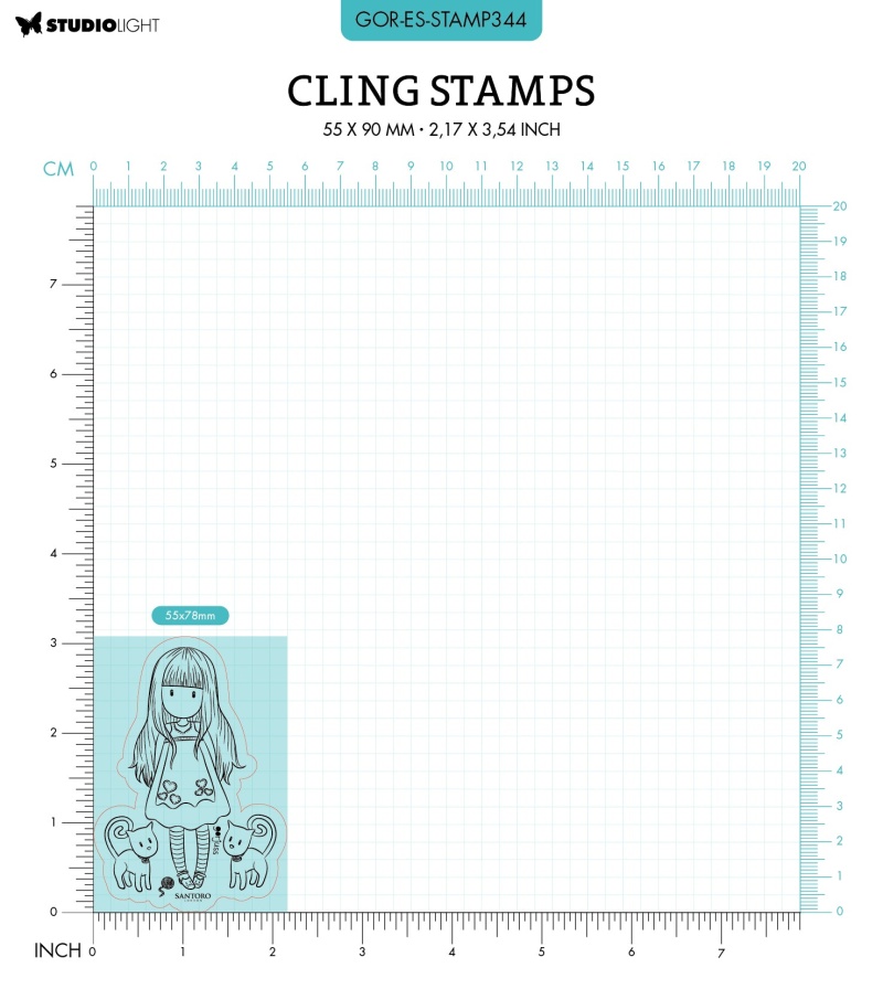Gor Cling Stamp Tall Tails Gorjuss 90X55x5mm 1 Pc Nr.344