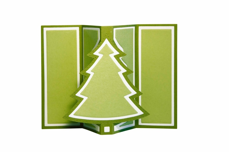 Sl Cutting Dies Christmas Tree Pop Out Card Essentials 166X102x1mm 17 Pc Nr.258