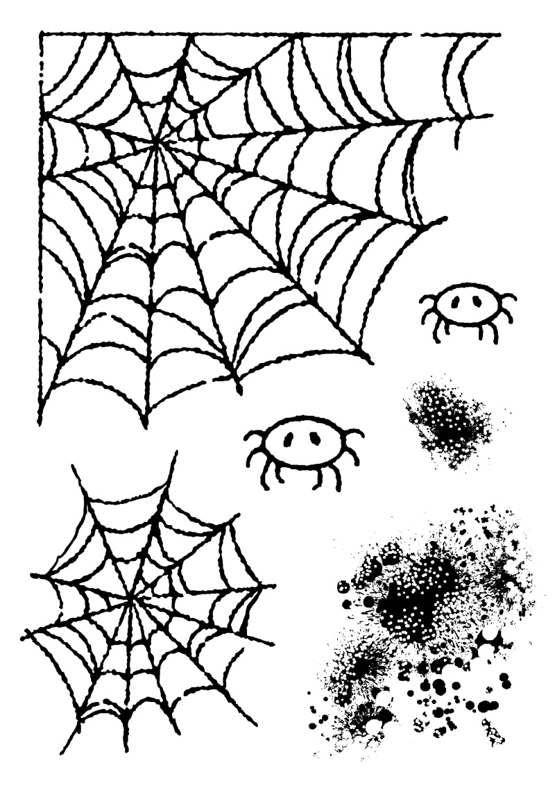 Woodware Clear Singles Spider's Web 3 In X 4 In Stamp