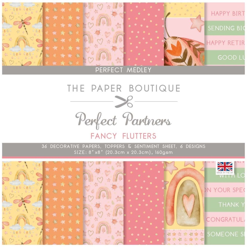The Paper Boutique Perfect Partners - Fancy Flutters 8 In X 8 In Medley