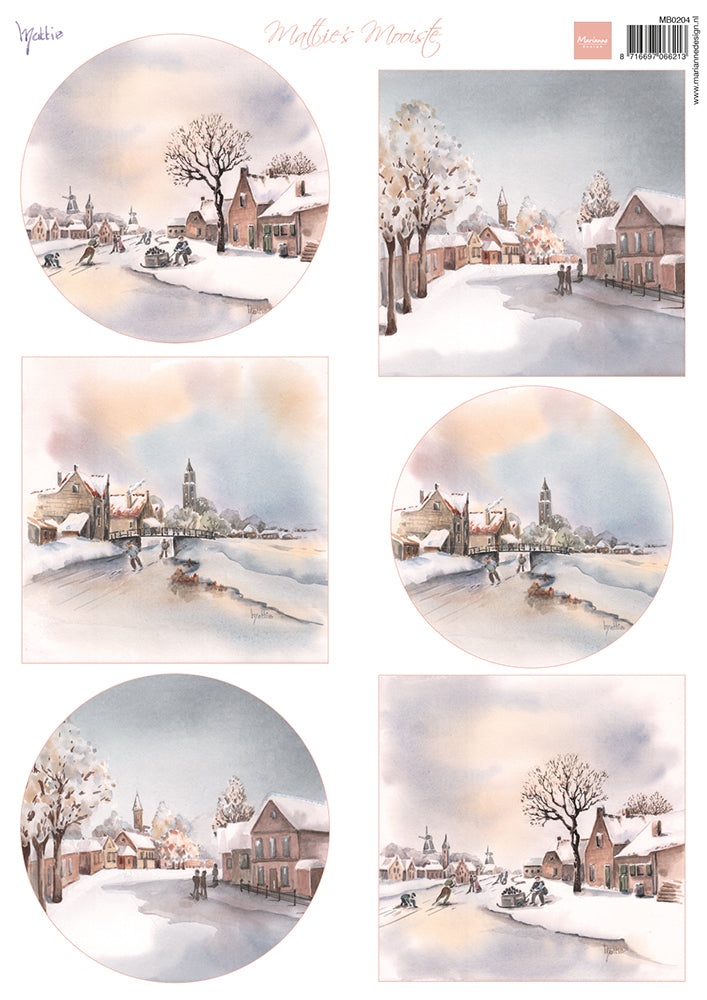 Marianne Design A4 Cutting Sheet - Mattie's Mooiste - Ice Skating