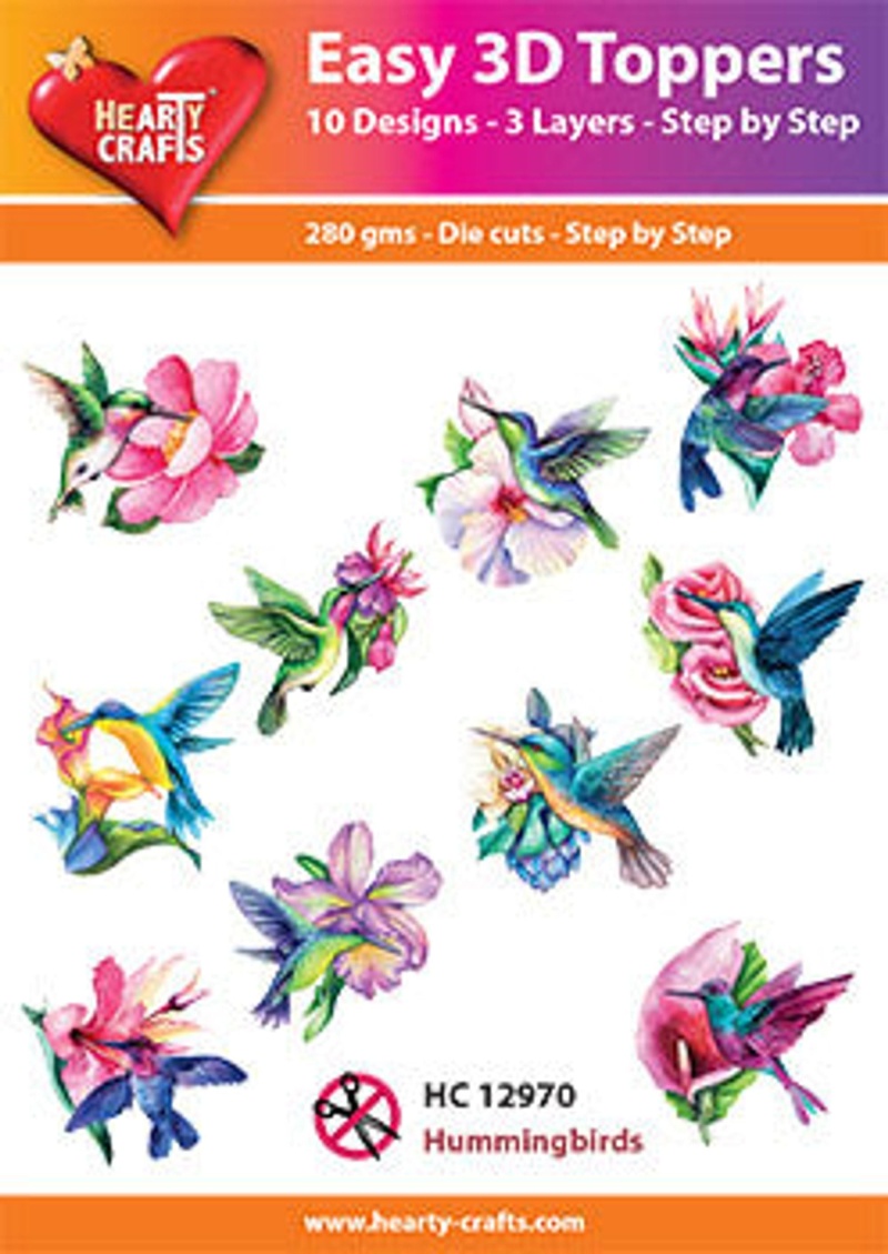 Easy 3D-Toppers Hummingbirds