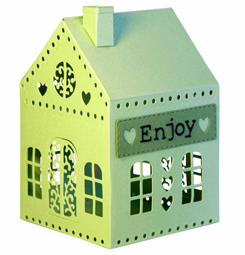 Sl Cutting Dies Christmas 3D House Enjoy Essentials 148X171x1mm 7 Pc Nr.243