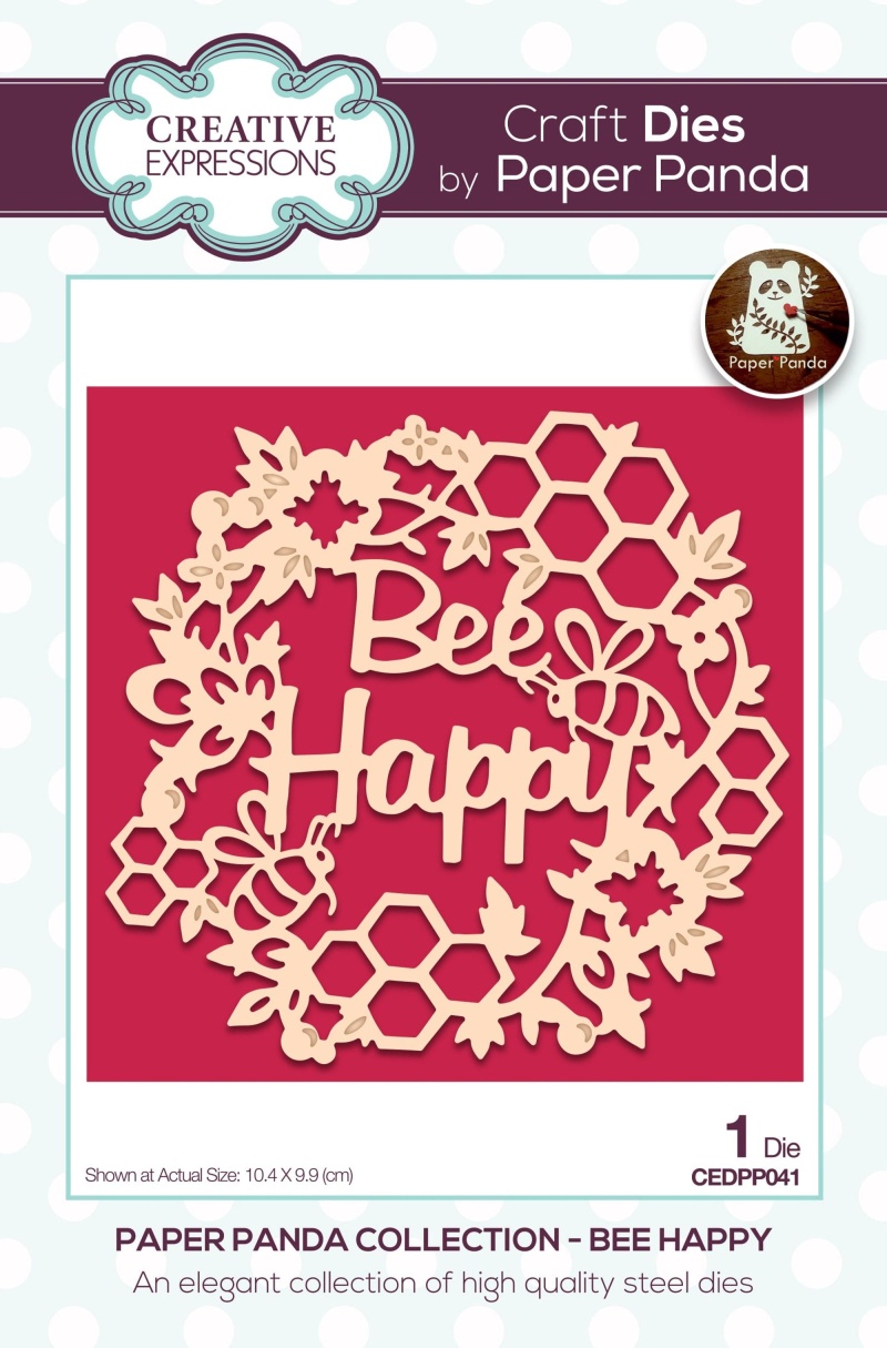 Creative Expressions Paper Panda Bee Happy Craft Die