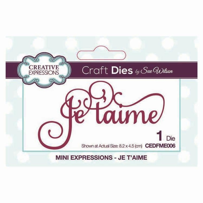 Dies By Sue Wilson Mini Expressions Collection Je T'aime