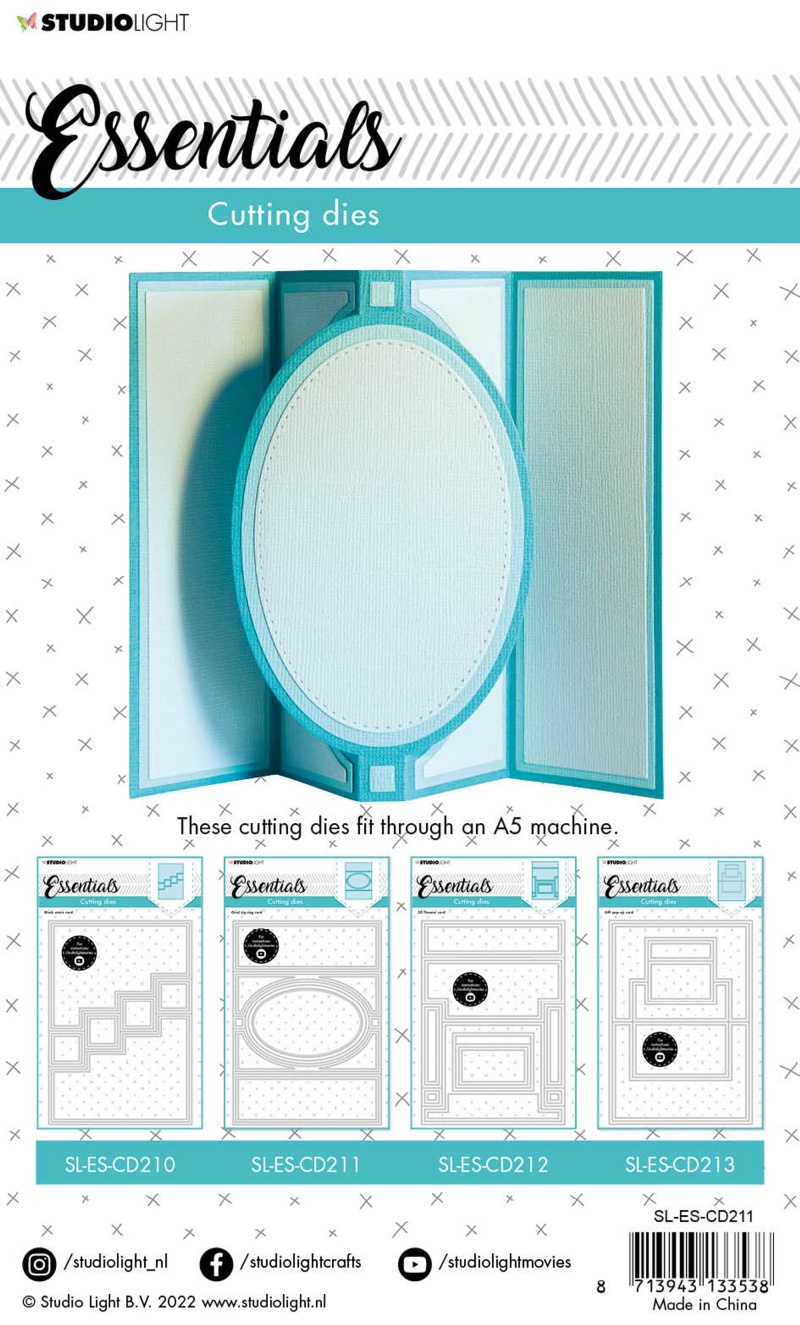 Sl Cutting Die Oval Zig Zag Card Essentials 145X200x1mm 17 Pc Nr.211