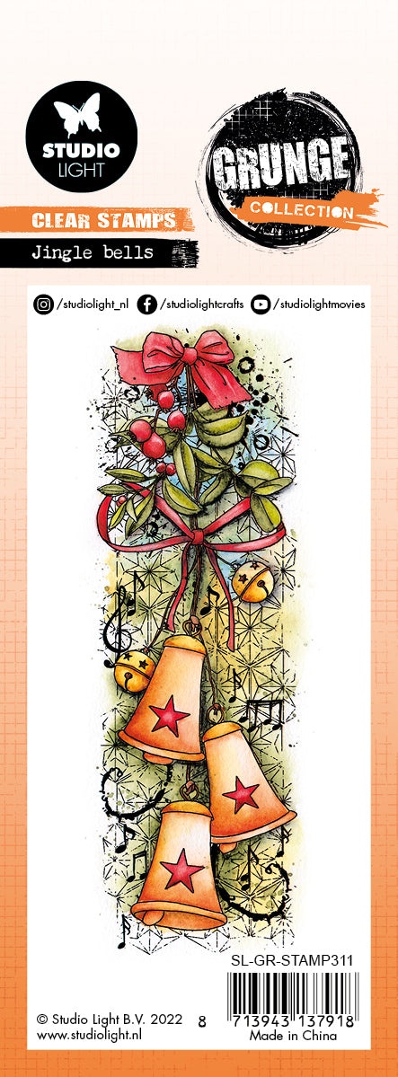 Sl Clear Stamp Jingle Bells Grunge Collection 148X52.2X3mm 1 Pc Nr.311