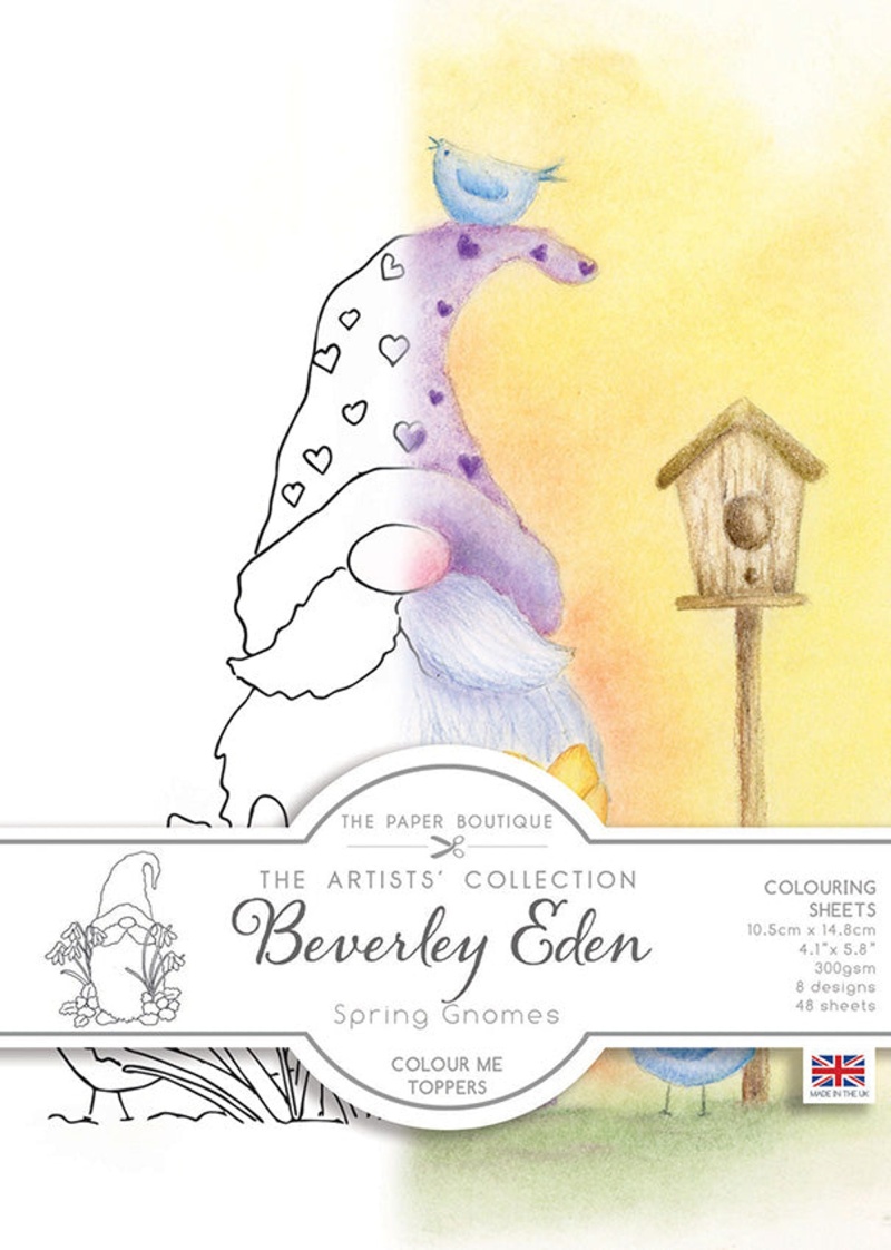 The Paper Boutique Spring Gnomes Colour Me Toppers Collection