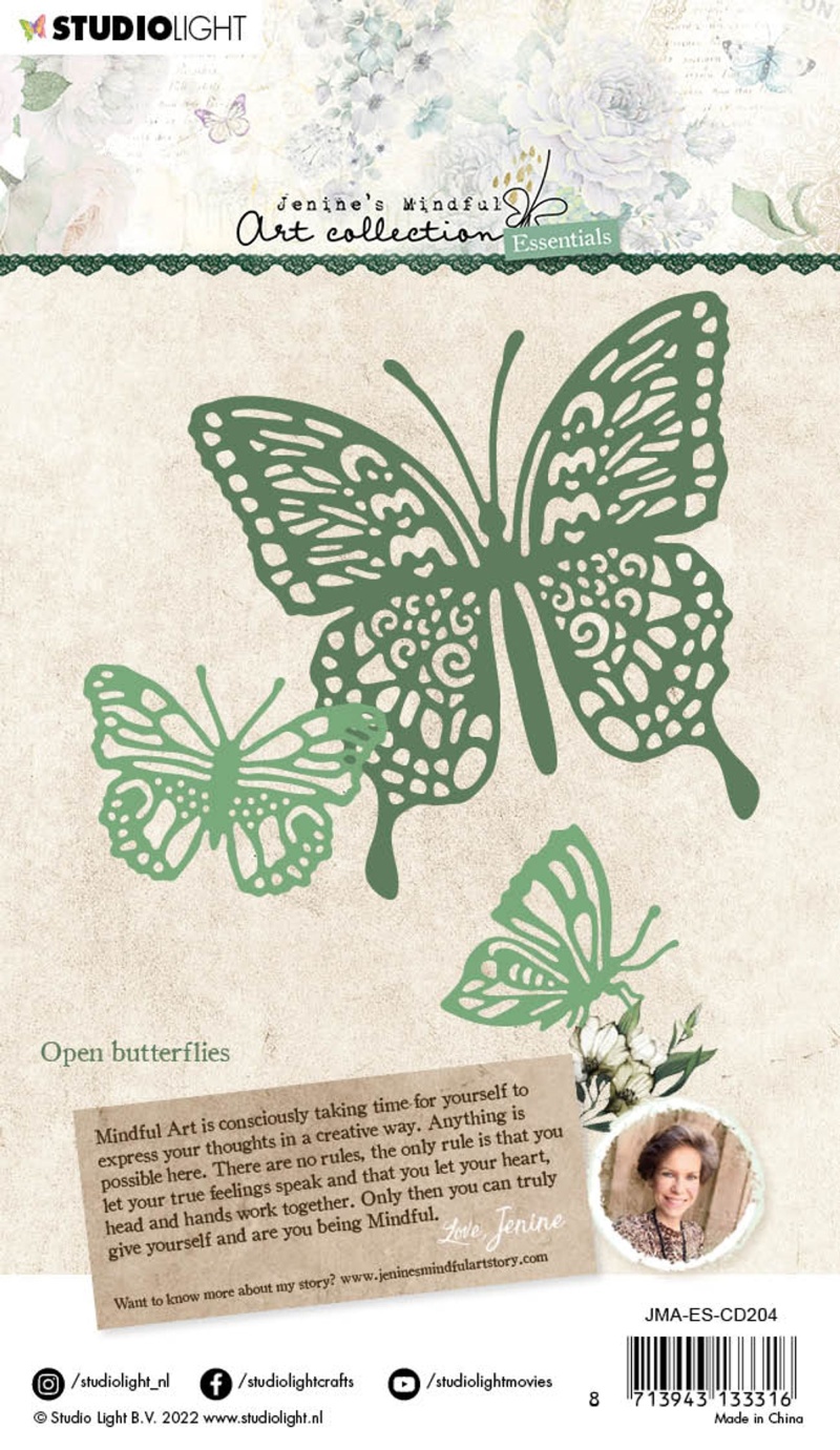 Jma Cutting Die Open Butterflies Essentials 98X138x1mm 3 Pc Nr.204