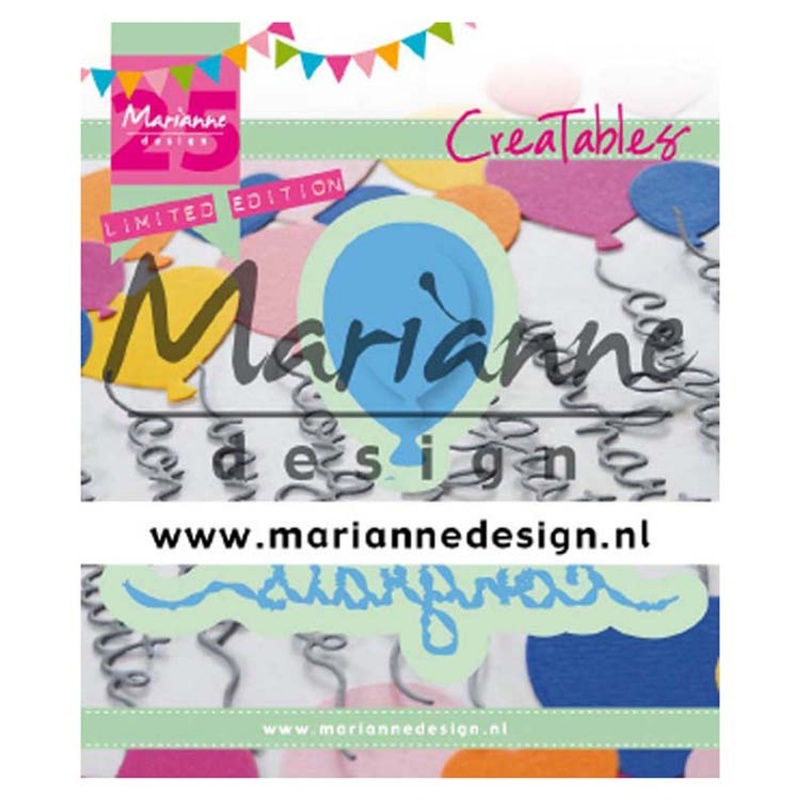 Marianne Design Creatables Congrats & Balloon - 25Th Anniversary