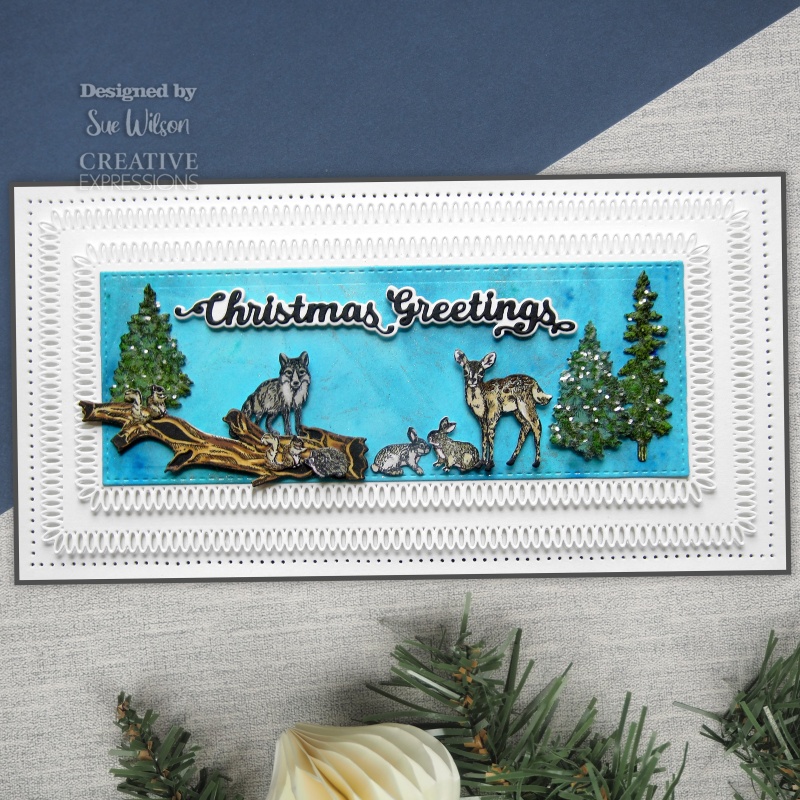 Creative Expressions Sue Wilson Slimline Looped Rectangles Craft Die