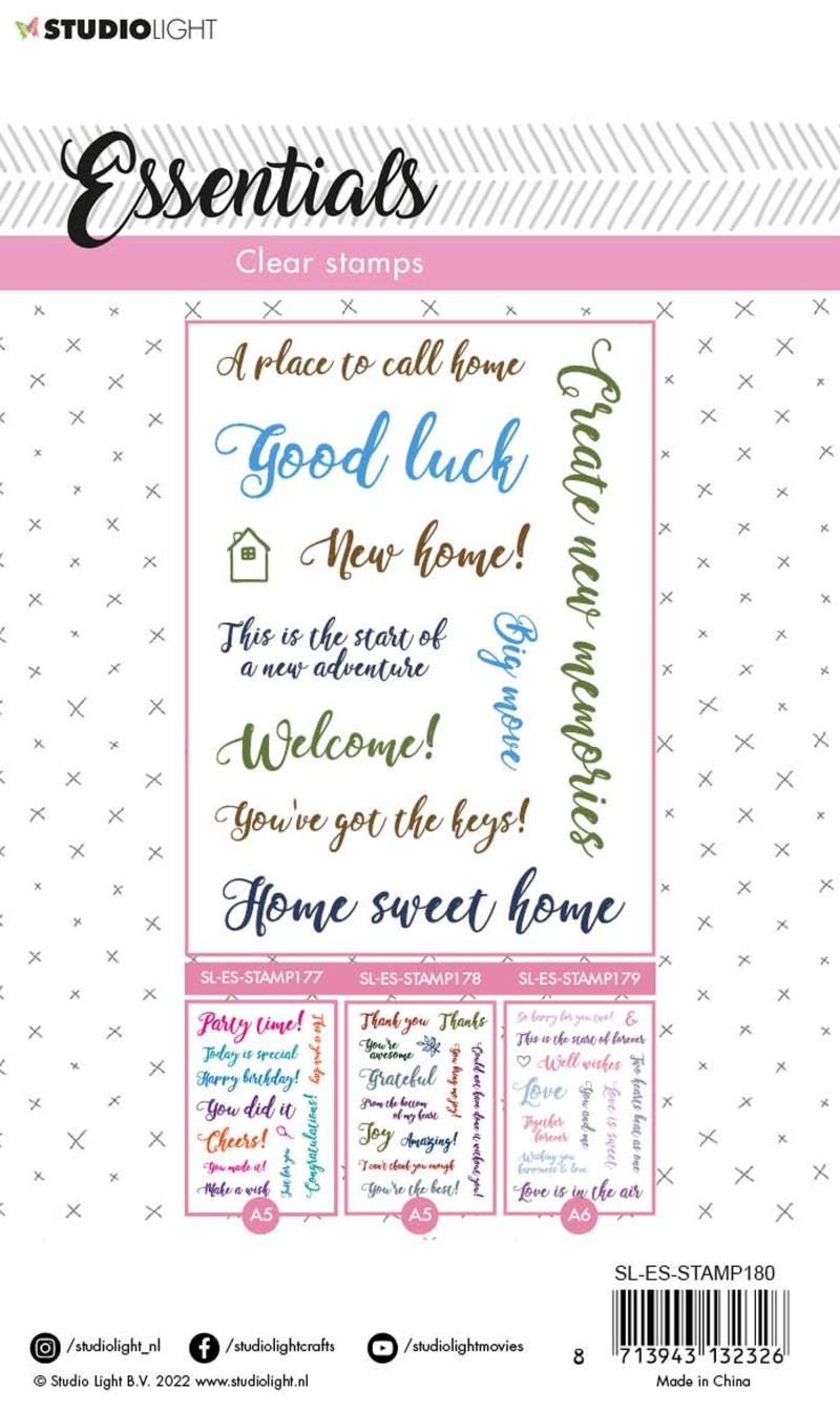 Sl Clear Stamp Sentiments/Wishes - Home Essentials 105X148x3mm 1 Pc Nr.180