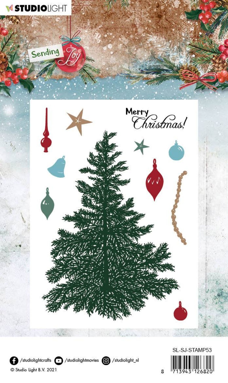 Sl Clear Stamp Build A Christmas Tree Sending Joy 105X148mm Nr.56