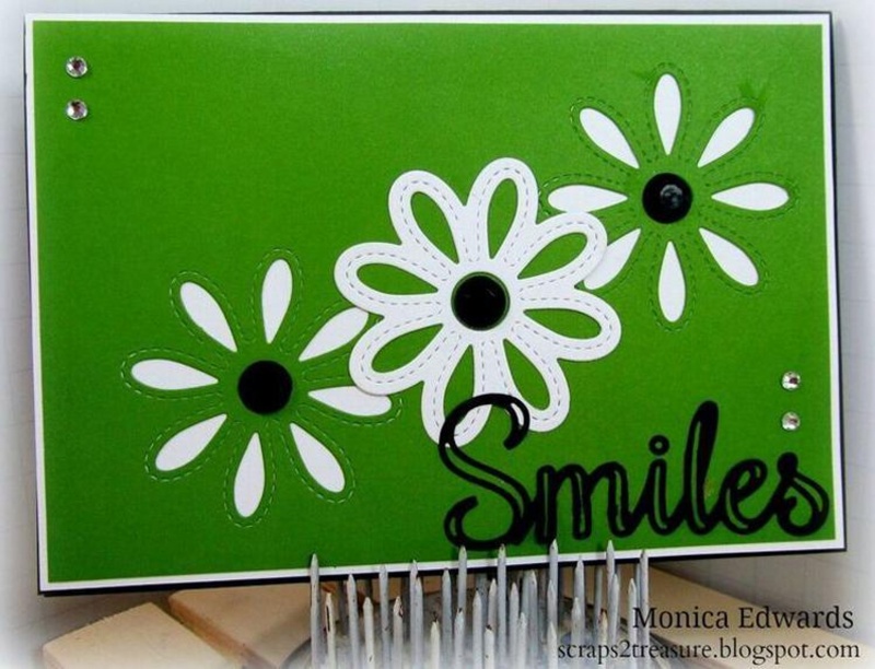 Frantic Stamper Precision Die - Stitched Daisy Pair