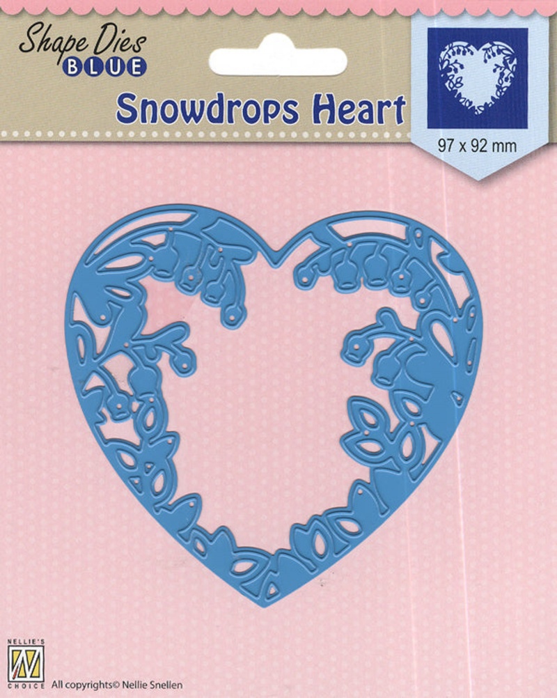 Nellie's Choice - Shape Die Snowdrops Heart