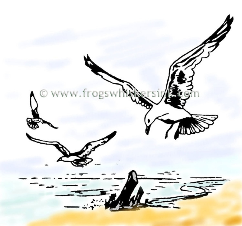 Frog's Whiskers Ink Stamps- Sea Gulls