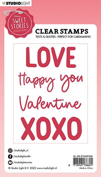 Sl Clear Stamp Quotes Large Love You Sweet Stories 148X105x3mm 5 Pc Nr.328