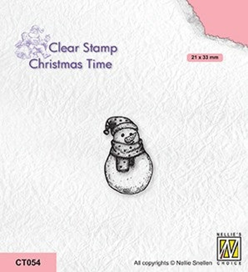 Nellie's Choice Clear Stamp - Christmas Time - Snowman-2
