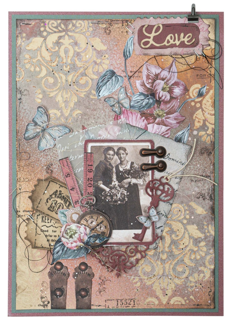 Jma Vellum Sheets Flowers, Script & Baroque Inner Peace 203X203x2mm 6 Sh Nr.02