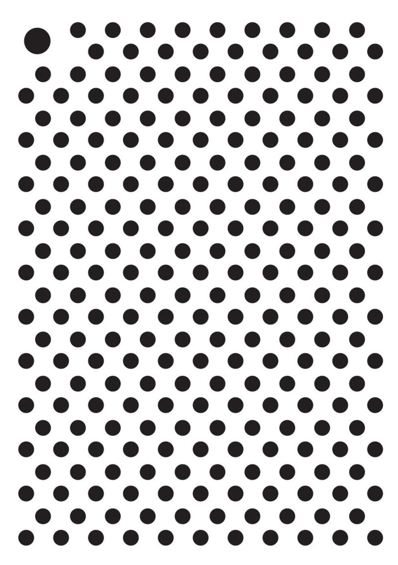 Creative Expressions Mini Stencil Polka Dots 4.0 In X 3.0 In