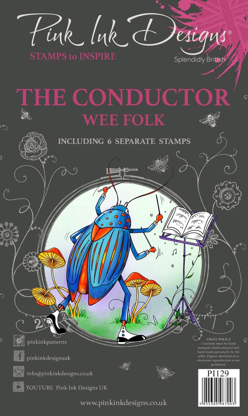 Pink Ink Designs The Conductor A6 Clear Stamp Set
