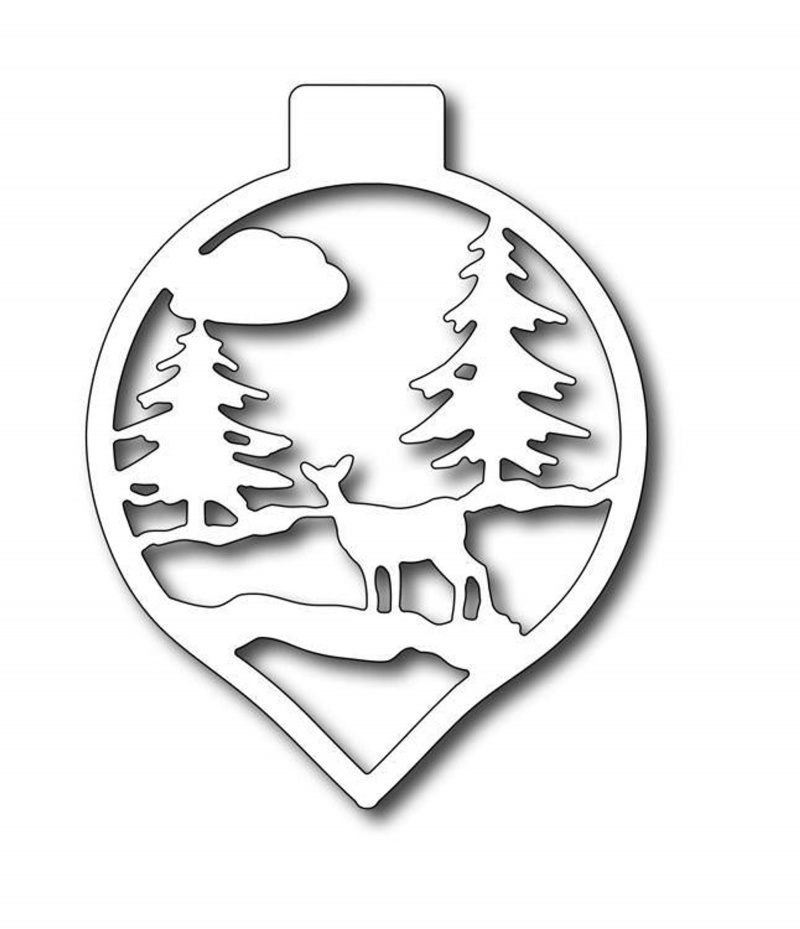 Frantic Stamper Precision Die - Deer In Woods Ornament