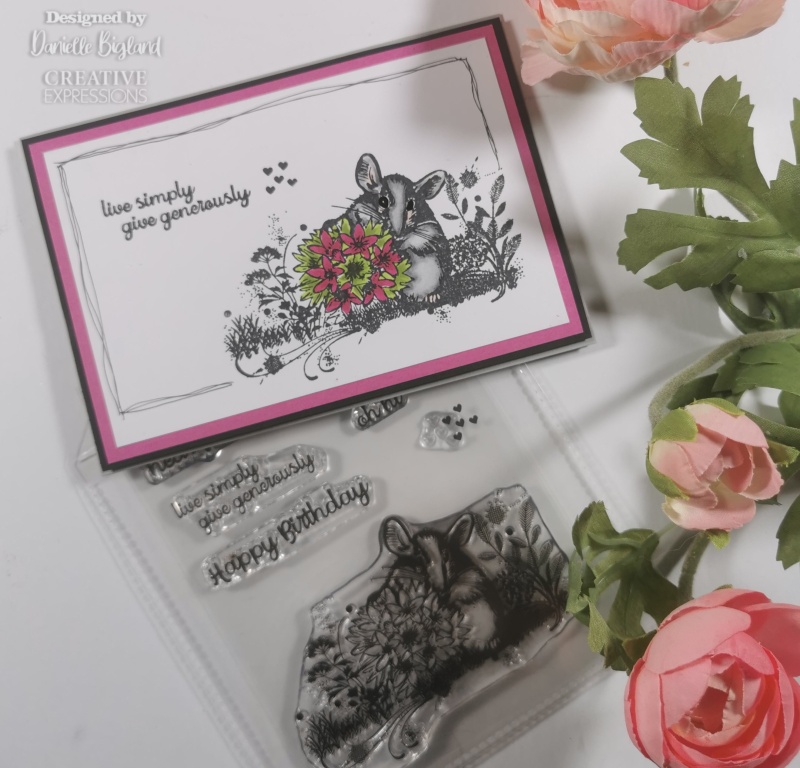 Creative Expressions Designer Boutique Woodland Walk Collection Missy Mouse A6 Clear Stamp Set