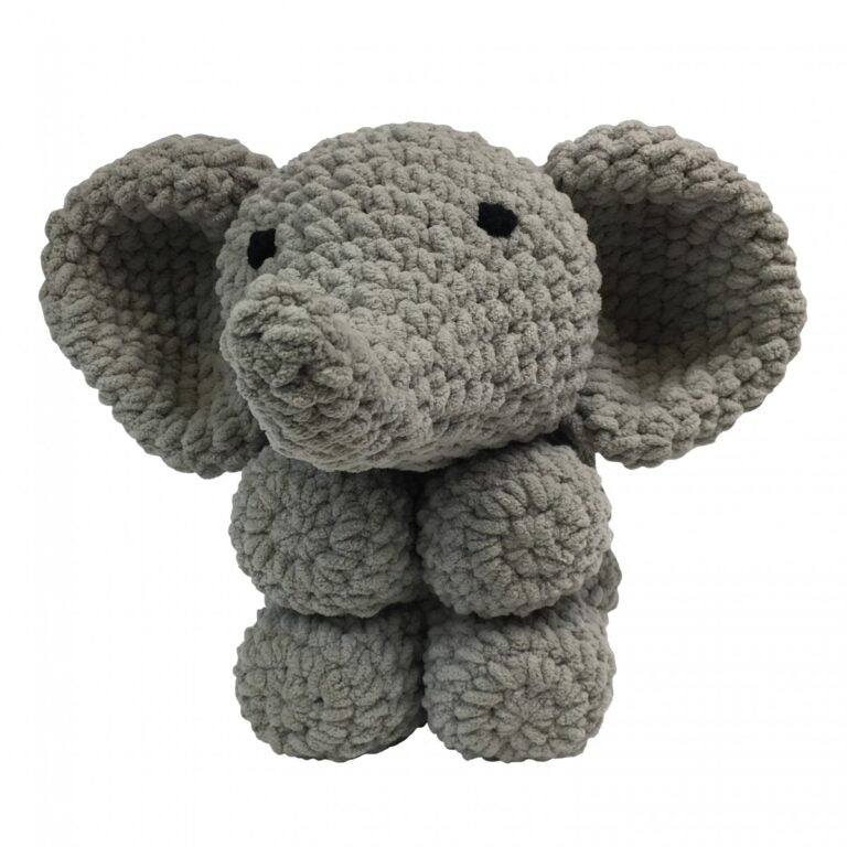 Knitty Critters Crochet Kit – Ollie Elephant