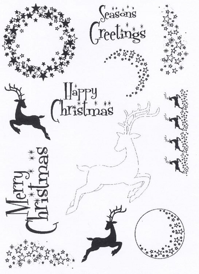 Creative Expressions - Clear Stamp Set - Elegant Stars & Reindeer