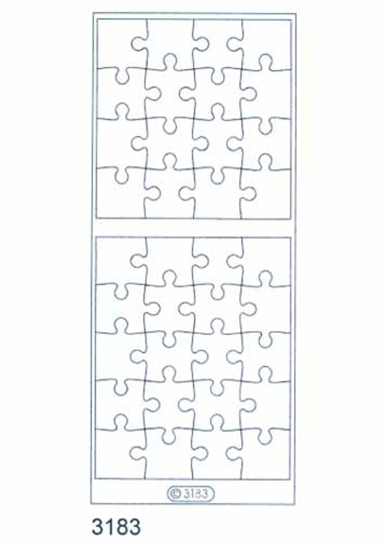 Deco Stickers - Clear Puzzle Pieces