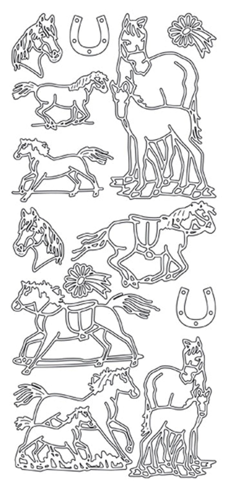 Peel-Off Stickers - Horses