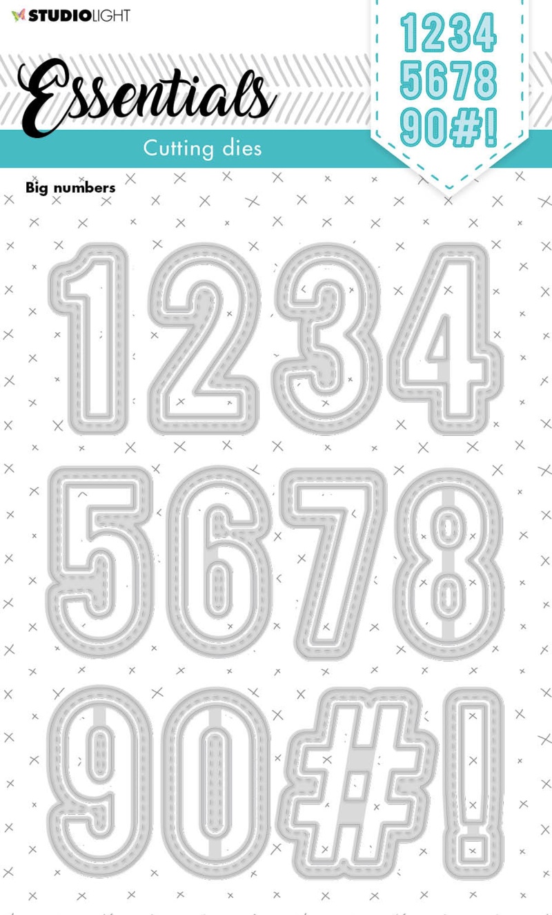 Sl Cutting Dies Big Numbers Essentials 133X184x1mm 24 Pc Nr.378