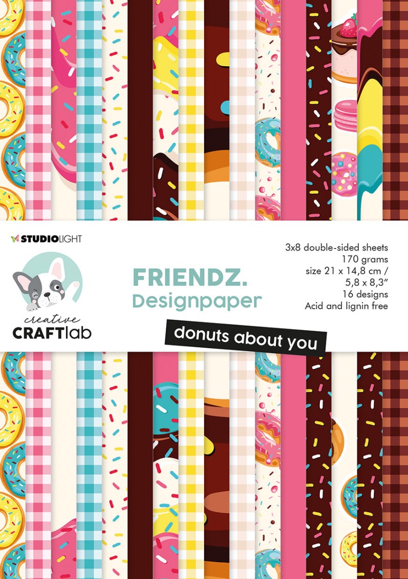 Ccl Paper Pad Donuts About You Friendz 210X148x9mm 24 Sh Nr.72