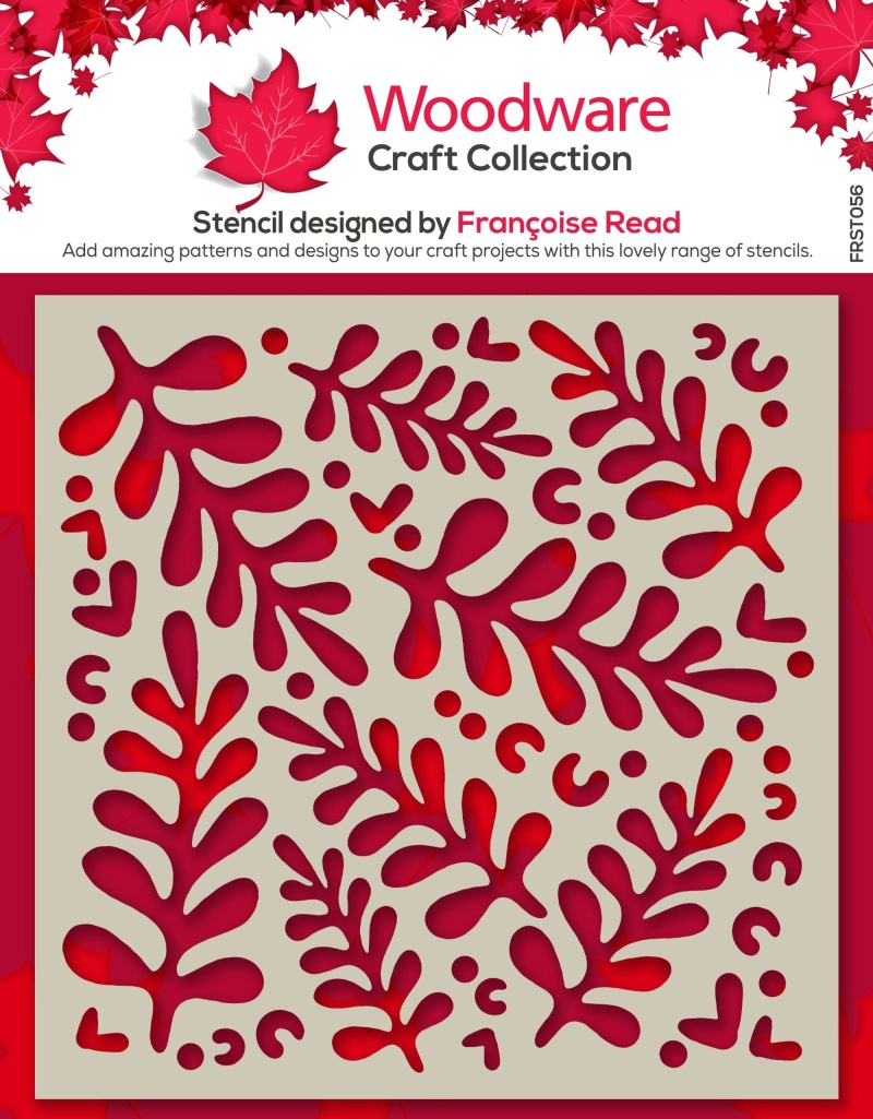 Woodware Modern Leaves 6 In X 6 In Stencil