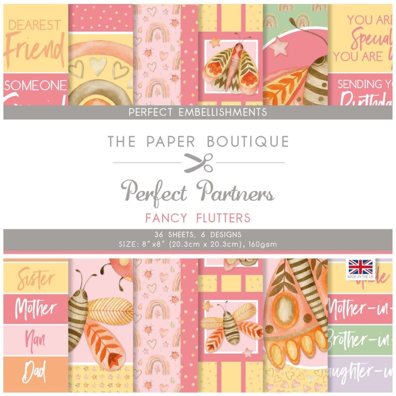 The Paper Boutique Perfect Partners - Fancy Flutters 8 In X 8 In Embellishments