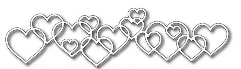 Frantic Stamper Precision Die - Linked Hearts Border