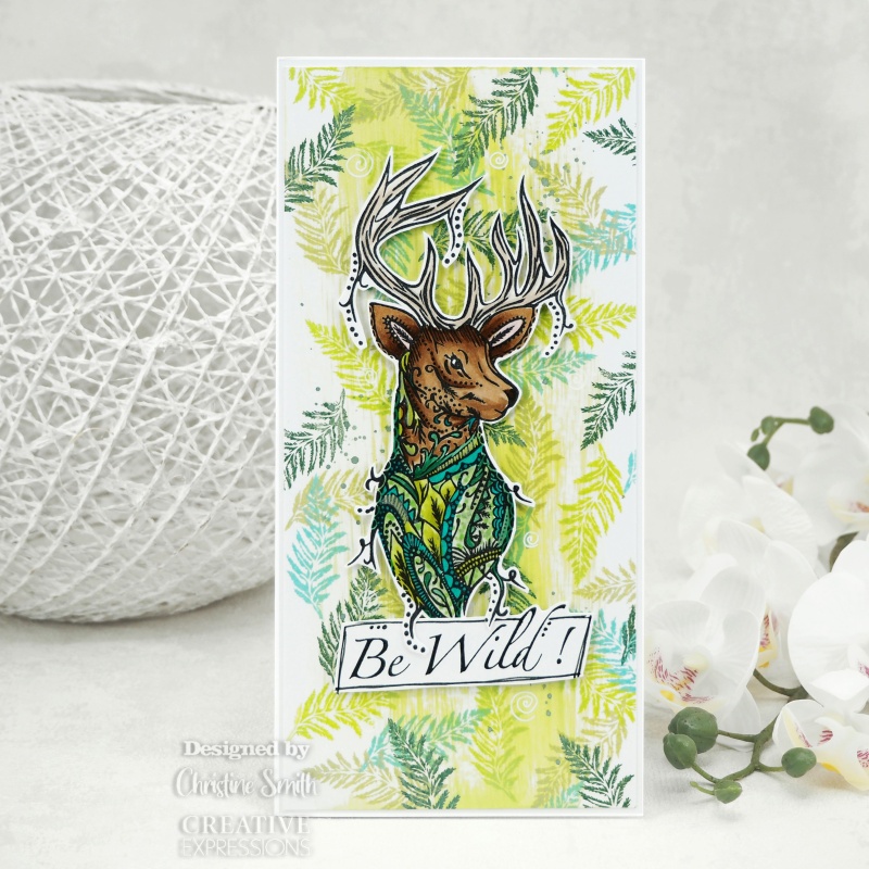 Creative Expressions Designer Boutique Doodle Deer 6 In X 4 In Clear Stamp Set