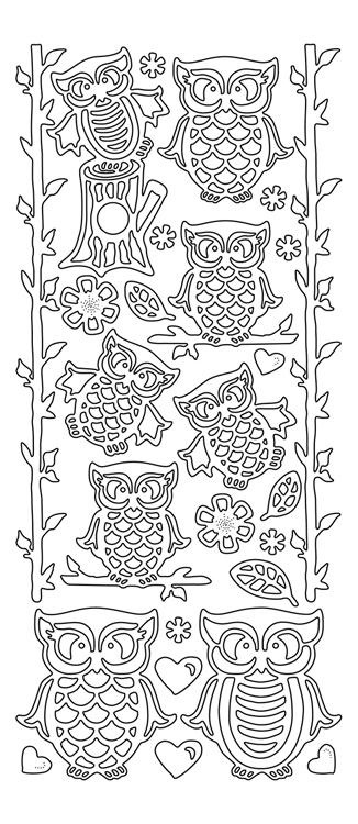 Peel-Off Stickers - Owls & Twigs