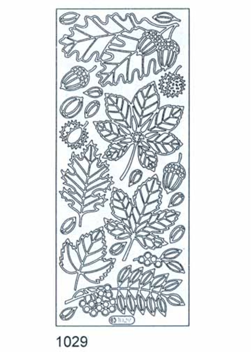 Deco Stickers - Leaves Silver