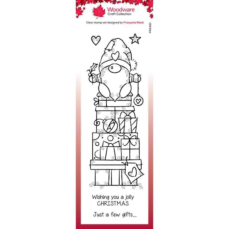 Woodware Clear Singles Gnome Gifts 8 In X 2.6 In Stamp