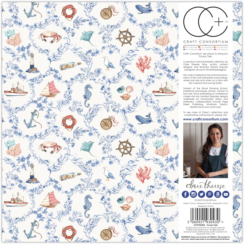 Craft Consortium Ocean Tale - 12X12 Paper Pad