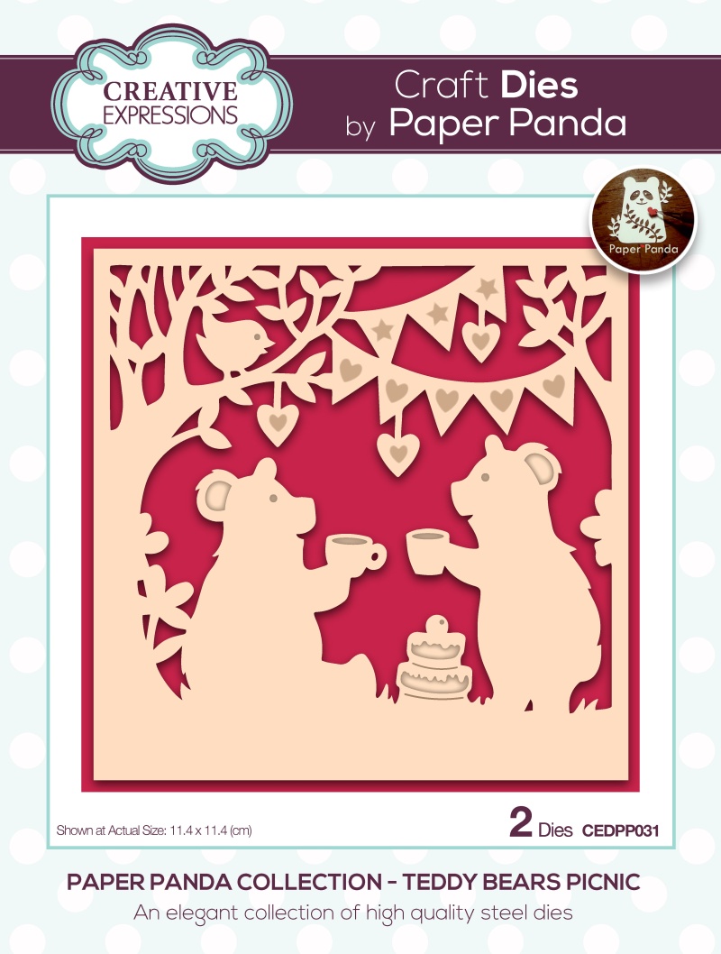 Creative Expressions Paper Panda Teddy Bears Picnic Craft Die