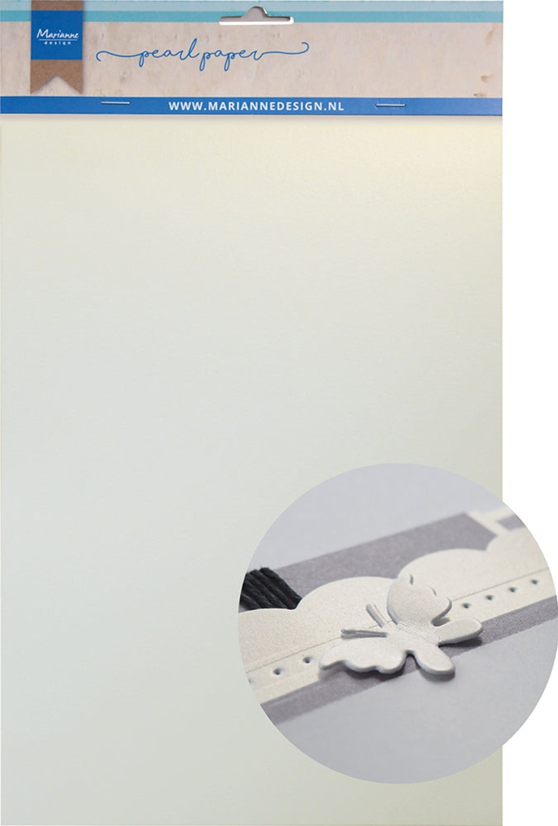 Marianne Design A4 Pearl Paper - White