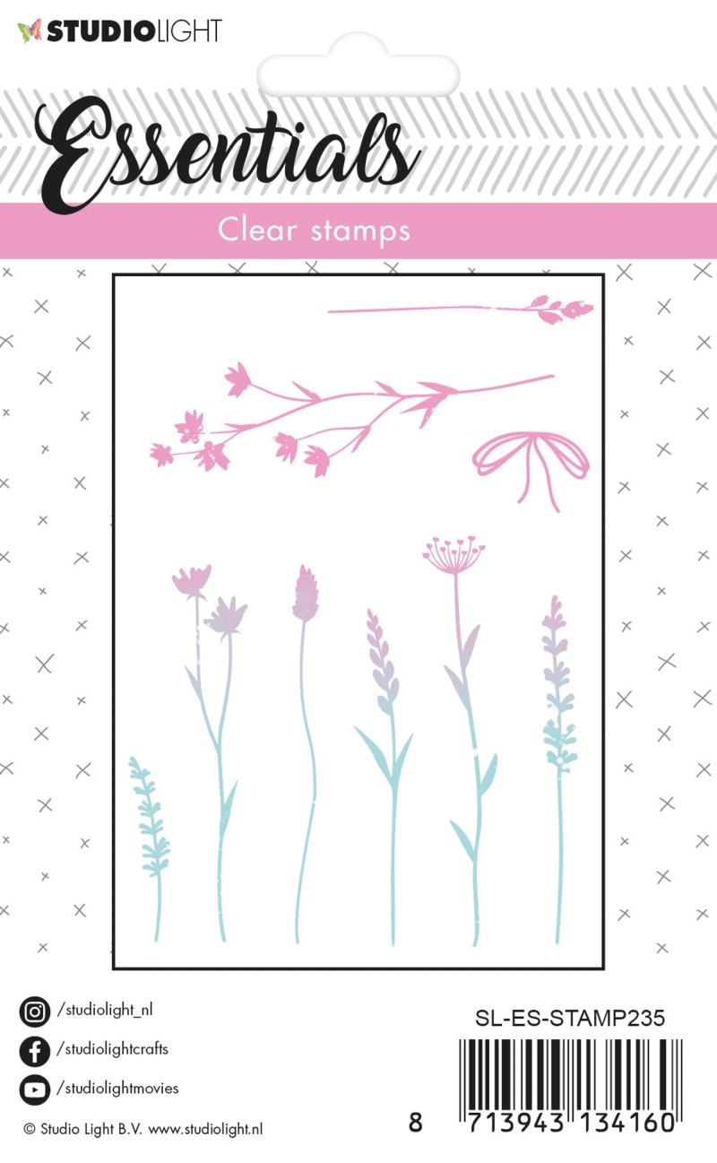 Sl Clear Stamp Silhouette Wildflowers Essentials 74X105x3mm 9 Pc Nr.235
