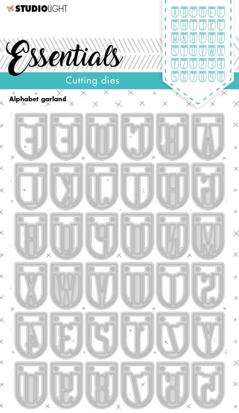 Sl Cutting Dies Alphabet Garland Essentials 97X136x1mm 36 Pc Nr.379