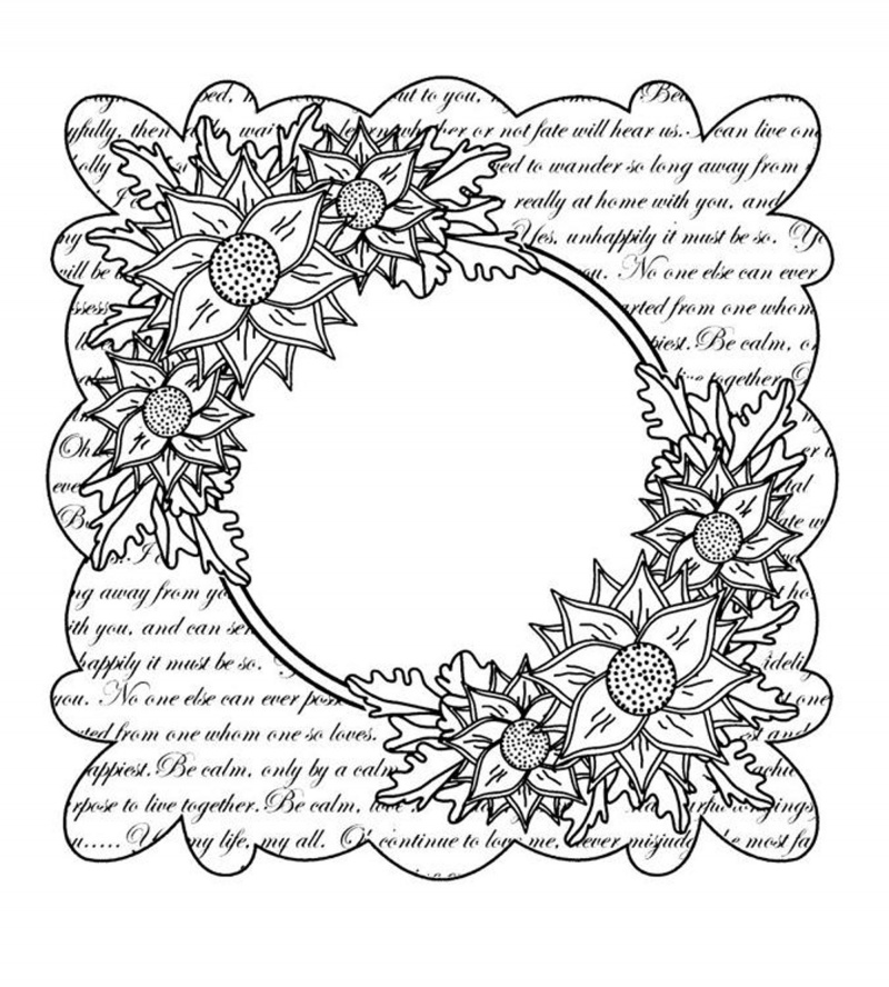 Scripted Clematis Stamp