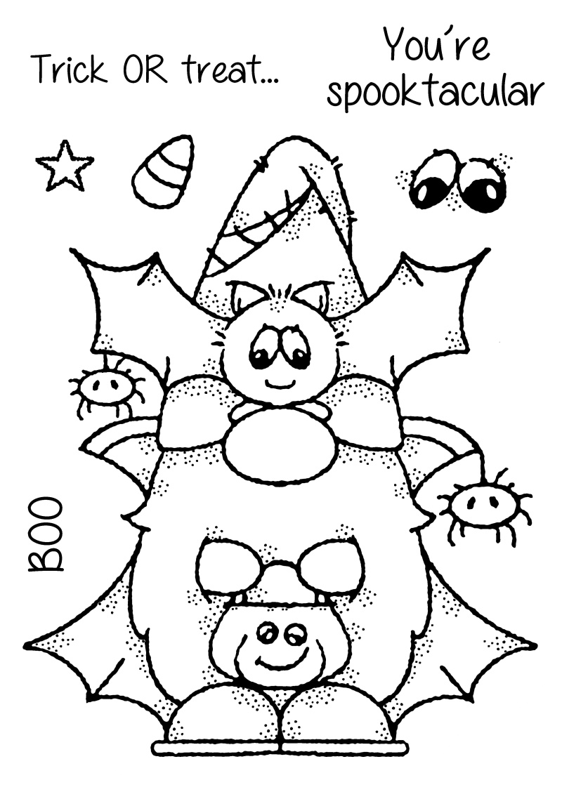Woodware Clear Singles Bat Gnome 4 In X 6 In Stamp